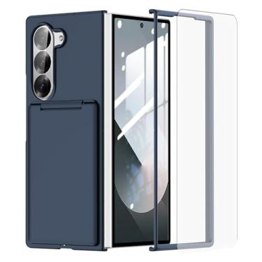 Imagem de Furiet Capa carteira de telefone para Samsung Galaxy Z Fold 6 5G 2024 protetor de tela de vidro temperado fino amortecedor híbrido duas camadas defensor suporte Hoder capa de telefone para ZFold6 Z6 G