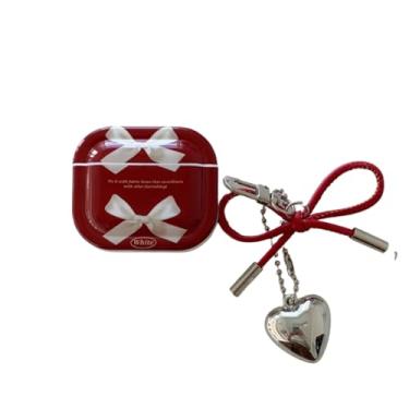 Imagem de QYFZXLV Capa de fone de ouvido para Airpods 4 com Kaychain, capa de fone de ouvido macia antiqueda à prova de choque para mulheres/meninas (A)