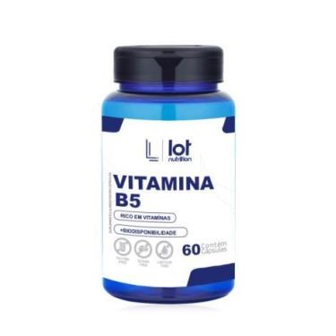 Imagem de Vitamina B5 Pantotenato de Cálcio 60 cápsulas Cabelo Unhas Energia - L