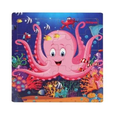 Imagem de 20 Peças Quebra-cabeça 3D De Madeira Desenho Animado Animal Veículo Qu