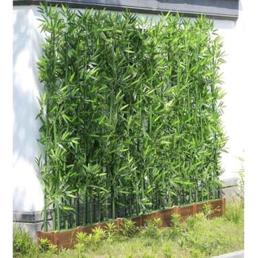 Imagem de 78" 70" 59" 39" Árvores Simuladas De Plantas De Bambu Artificiais De Alta - Paisagismo Interno Ao Ar Livre, Tela De Entrada De Casa Comercial Parede Divisória De Sala De, 2m Tall, 80x18x18.5cm-14 Pole