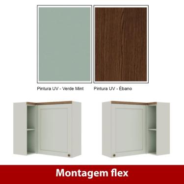 Imagem de Armário de Cozinha Genialflex Iluminata Aéreo Hortelã