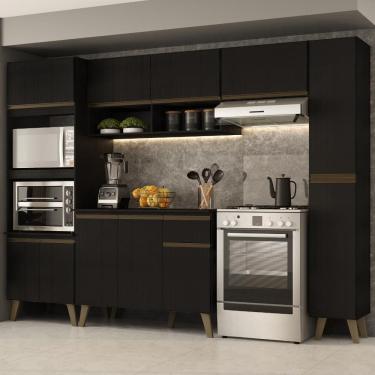 Imagem de Armário de Cozinha Completa Atlanta Plus Preto Touch