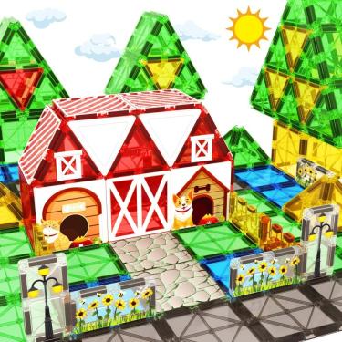 Imagem de Azulejos magnéticos BigShu Farm Animal Garden para crianças de 3 a 8 anos