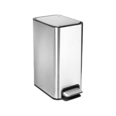 Imagem de Lixeira Docol Flat 90987293016 com Pedal 10L Inox Escovado