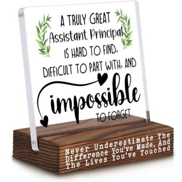 Imagem de A Truly Great Assistant Principal is Hard to Find, Thank You Appreciation Gifts for Assistant Principal Women Leaving Graduation Aposentadoria Semana Presentes Decorativos Placas ABF2