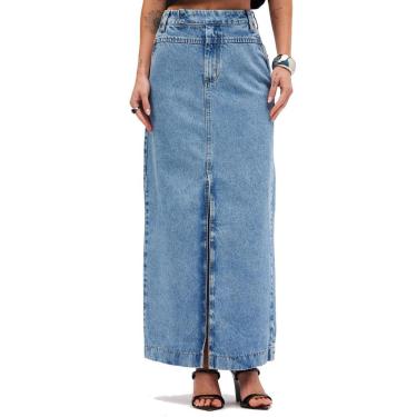 Imagem de Saia Jeans Sommer Longa Azul Tam. 42-Feminino