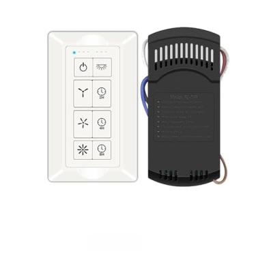 Imagem de UBORSY Kit De Controle Remoto Universal Para Ventilador Teto Com Wi-Fi Inteligente Ventiladores Ca 3 Velocidades, Compatível Alexa, Google Assistente E Aplicativo Life, Sem Fio Neutro Unipolar, Bran