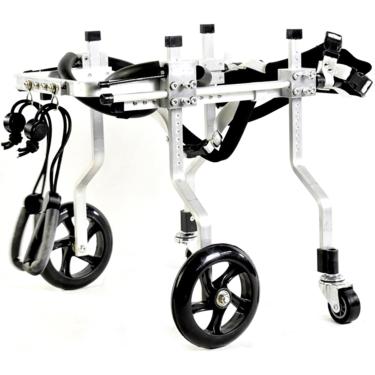 Imagem de Cadeira De Rodas Para Cães Cadeira De Rodas Para Animais De Estimação 4 Rodas Vagão Veículo De Treinamento De Reabilitação De Cães Paralisados Para Idosos Scooter Para Cães Com Deficiência