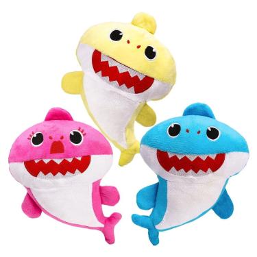 Imagem de Brinquedo de pelúcia Baby Cute Shark 22 cm interativo para crianças