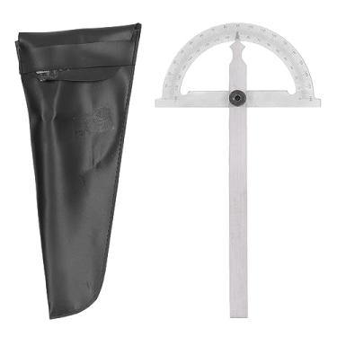 Imagem de Zaweliyo ângulo Transferidor de 0 a 180 Graus Fincier Finder Carbon Aço de Aço de Madeira Medida