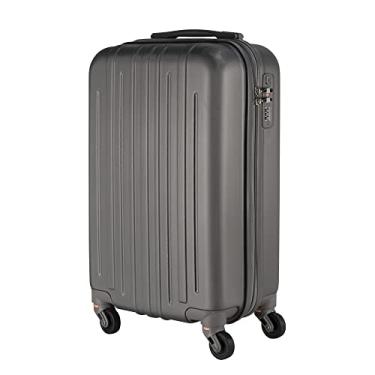 Imagem de Mala de Bordo 10KG Madri ABS Listrada Leve Giratória Anac (Grafite)