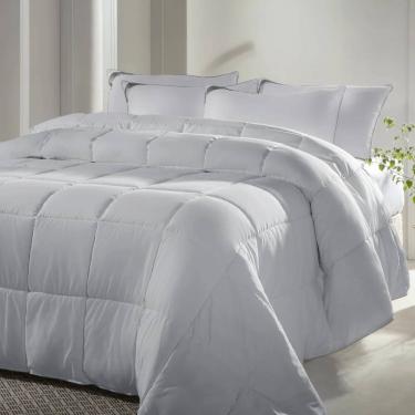 Imagem de Edredom Toque De Pétalas Acetinado 100% Poliéster Kacyumara - King - Prata