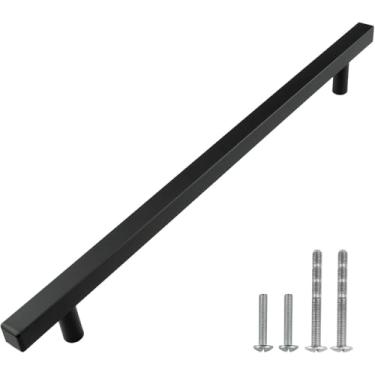 Imagem de AKEIE Puxador de armário premium Euro Bar aço inoxidável 304 puxadores de gaveta de cozinha diferentes comprimentos totais, melhores centros de furo (fosco), comprimento de 30.5 cm (10-1/20.3 cm