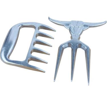 Imagem de Kit Churrasco Garra De Urso e Garfo Tridente de Aluminio para Churrasq