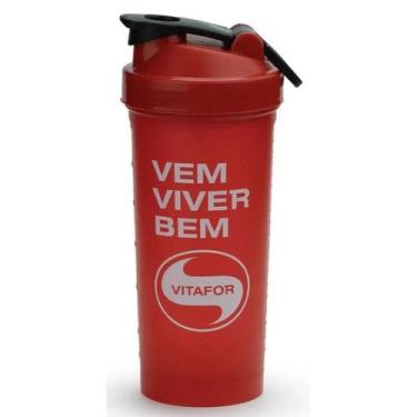 Imagem de Coqueteleira Vermelho Vitafor 600ml, Vermelha, 600ml