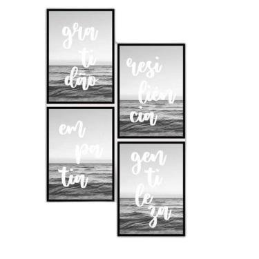 Imagem de Kit Gratidão/Empatia/Gentileza/Resiliência 34X23Cm