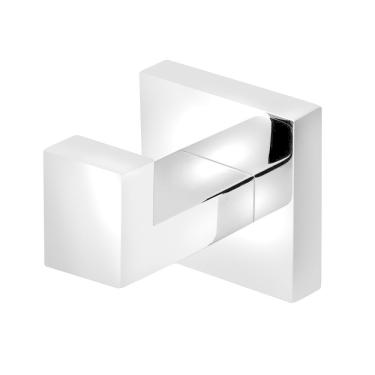 Imagem de Porta Toalha Cabide P/Banheiro Quadrado Luxo Metal Cromado