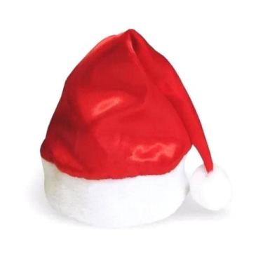 Imagem de Gorro Touca De Papai Noel Wincy Linha Luxo Cetim Natal Decoração Festa