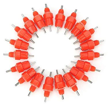 Imagem de Dioche Automático de Bebedores de Bico de água para Galinhas e Patos - Alimentador de Bebida do Tipo Parafuso Com Plástico Premium e Aço Inoxidável - 20pcs Alimentador de água de Gado para Aves
