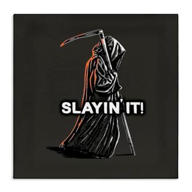 Imagem de Stupell Industries Design de arte de parede em tela Slayin' It Grim Reaper por Jedco Brands, Inc., 61 x 61 cm