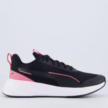 Imagem de Tênis Puma Flyer Lite 3 Feminino Preto e Rosa, 36