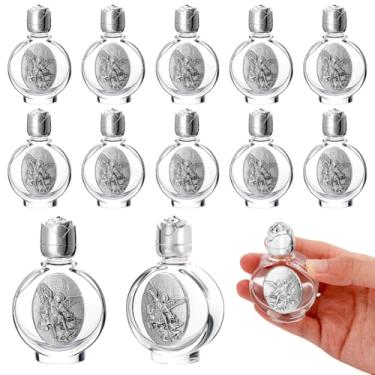 Imagem de AHANDMAKER 12 garrafas de água benta de 0,5 floz garrafas de viagem de vidro vazias portáteis com tampa, decoração de igreja para casa, eventos espirituais, lembrancinhas de batismo, prata
