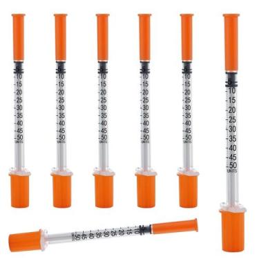 Imagem de Seringa descartável HANTSKOP 0,5 mL 31G 0,5 cc 8 mm, pacote com 100