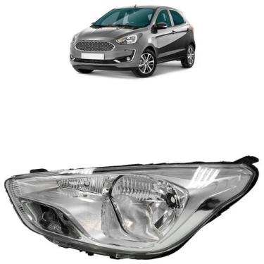 Imagem de Farol Dianteiro KA 2015 A 2019 Máscara Cromada - Automotive Imports, E