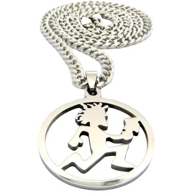 Imagem de Colar Jugallo Hatchetman Pingente Hatchetman Pingente Alta Polido Escolha Corrente Palhaço Insane Colar icp Hatchetman Juggalo Joias para Mulheres e Homens, Mercadoria de pose de palhaço