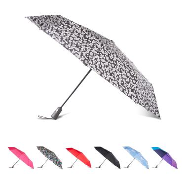 Imagem de totes Guarda-chuva dobrável masculino e feminino com proteção solar à prova de vento e fechamento automático, Marcação animal, 43" Canopy, Guarda-chuva compacto à prova de vento com proteção UV e