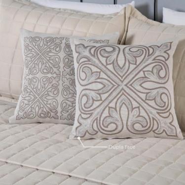 Imagem de Capa de almofada decorativa grécia - Valle Enxovais, CAQUI
