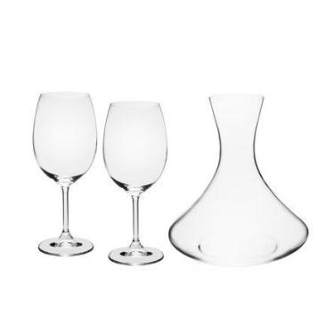 Imagem de Jogo De Decanter Cristal 1.500 Litros Com 02 Taças 450 Ml - Full fit
