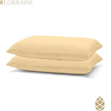 Imagem de Kit 2 Fronhas Malha Penteada 100% Algodão Buettner Basic, Amarelo
