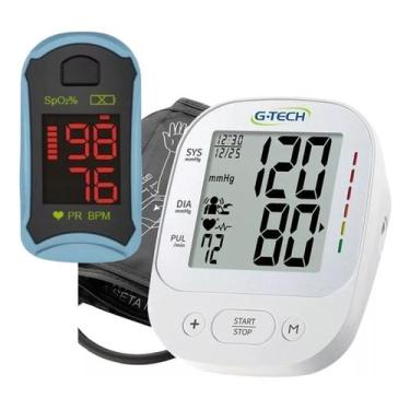 Imagem de Kit Oximetro De Medir Oxigenio + Medidor De Pressão G-tech