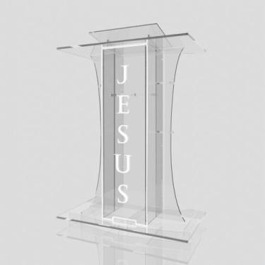 Imagem de Púlpito Resistente 8mm Bonito Igreja Empresarial Eventos com Gravação 