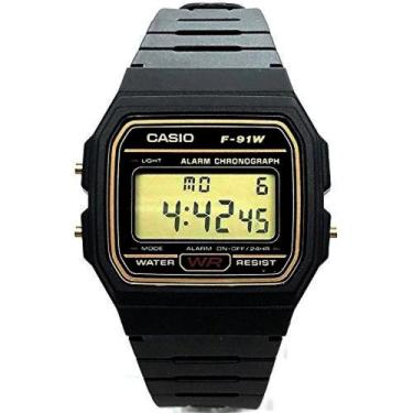 Imagem de Relógio Unissex CASIO Digital - F-91WG-9QDF-SC, Preto