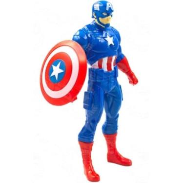 Imagem de Boneco CAPITÃO AMÉRICA - Brinquedo GRANDE 22cm Super Heróis Vingadores Capitao America All Seasons - PANAMI