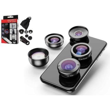 Imagem de Kit Lentes Olho Peixe Fish Smartphone Celular Eye Macro Wide - MKB