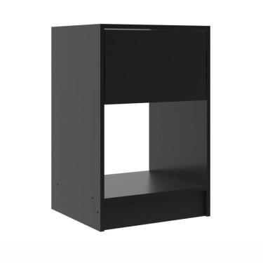 Imagem de Kit com 2 Mesas de Cabeceira Bravo com Gaveta e Nicho Preto