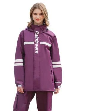 Imagem de Capa De Chuva Refletiva Para Adultos, Impermeável, Calças De Chuva Par