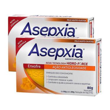 Imagem de Kit 2 Sabonete Asepxia Enxofre Ação Antioleosidade 80g