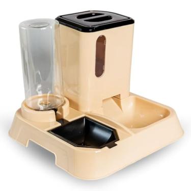 Imagem de Comedouro Bebedouro Premium Automático Gato Cachorro 1L Jelplast (Bege)