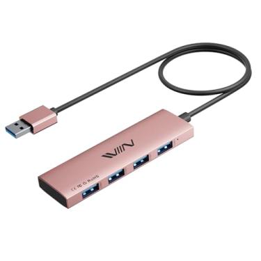 Imagem de Hub USB 3.0, extensor divisor USB de 4 portas, adaptador portátil, hub de dados multiportas para laptop, Xbox, pen drive, HDD, console, câmera, teclado, mouse, Windows, Mac OS PC, não projetado para