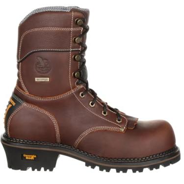 Imagem de Georgia Boot AMP LT Logger Composite Toe Waterproof Work Boot Brown