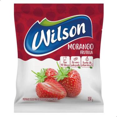 Imagem de Refresco Suco em Pó Wilson Sabor Morango 1 Sachê Unitário de 350g Adoç
