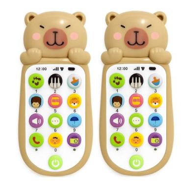 Imagem de 2 Telefones Celular Smartphone Baby Capivara Infantil Musical Educativ