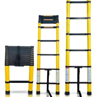 Imagem de Escadas Alumínio Extensiva Telescópica 3,20M 150kg Amarelo