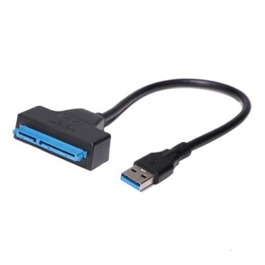 Imagem de KEXIAO Cabo adaptador USB de 2,5 polegadas para disco rígido de 2,5 polegadas, cabo conversor de 20 cm de comprimento para transferência de dados de alta velocidade para escritório