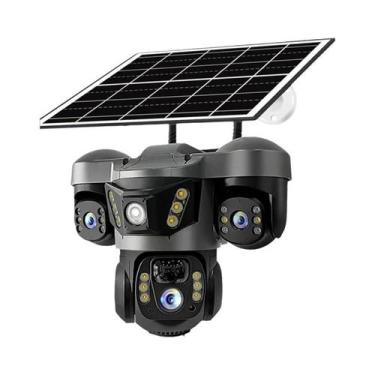 Imagem de Câmera IP Solar De 15MP Com WIFI V380 pro Para Exterior, CCTV HD Com R